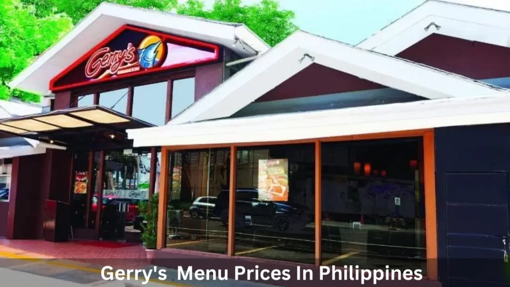 Gerry's Menu Price