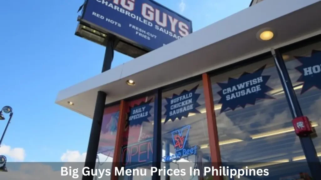 Big Guys Menu